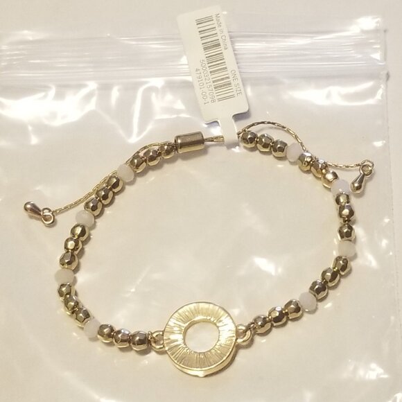 Banana Republic goldtone and white beaded bracelet - Picture 3 of 5